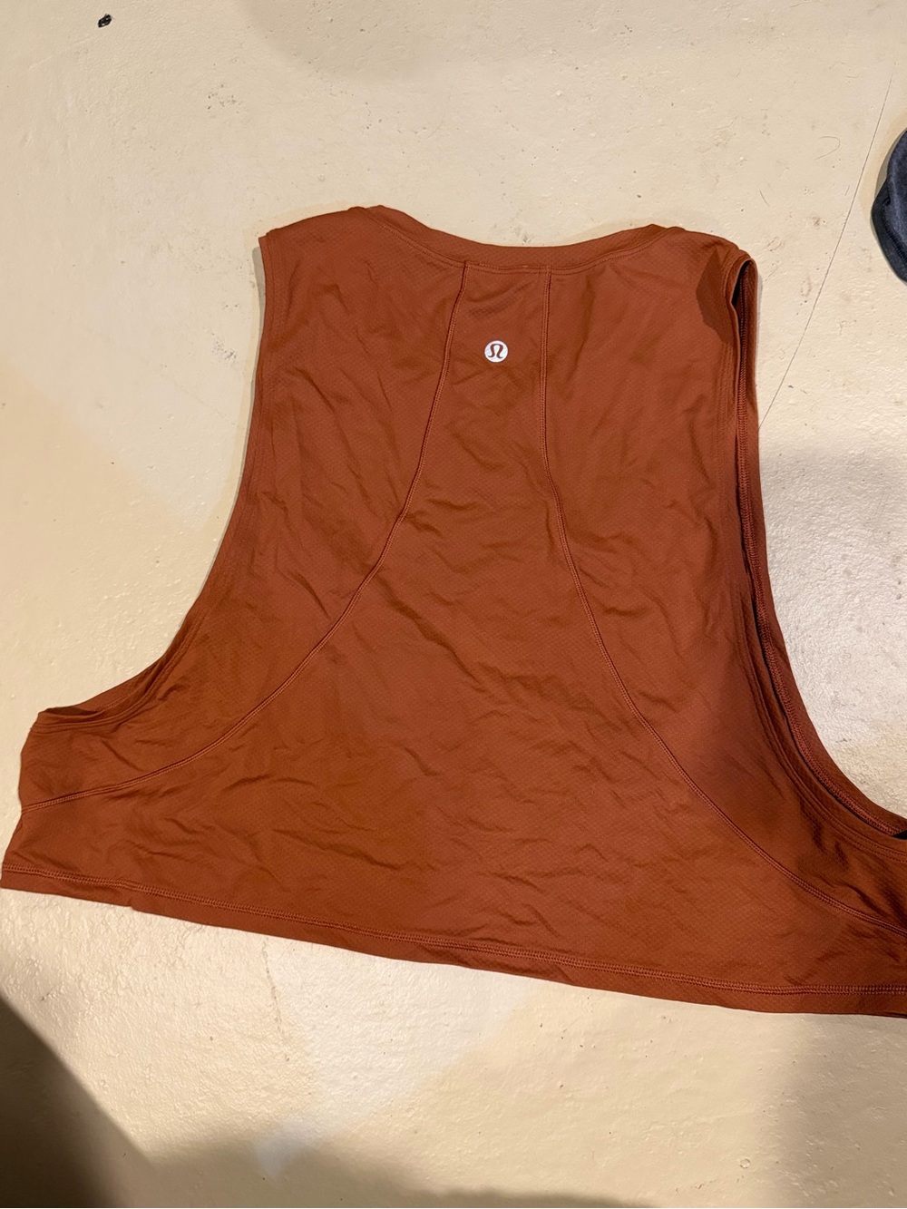 lululemon athletica rust-colored cropped athletic tank